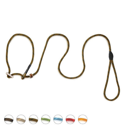Retrieverkoppel med dubbla hornstopp, 150cm Ø6mm