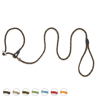 Retrieverkoppel med dubbla hornstopp, 150cm Ø6mm